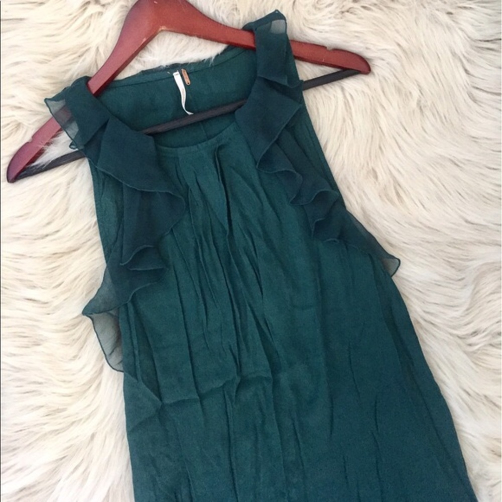 Free people ruffled mini swing dress